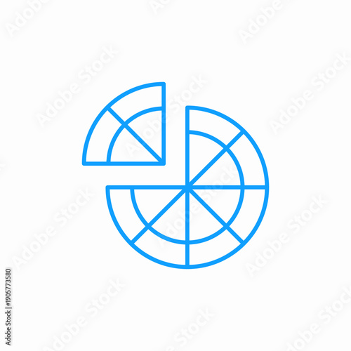 sliced round cake icon sign vector