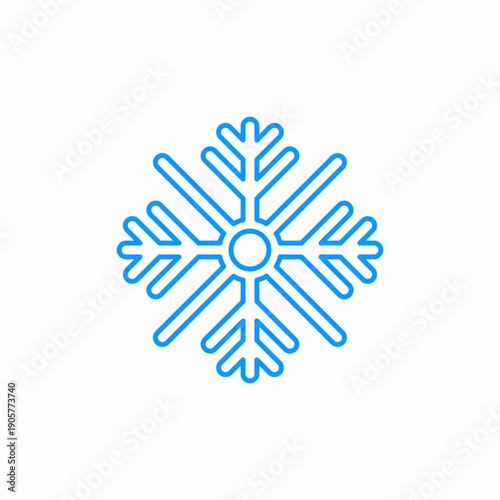snowflake cold icon sign vector