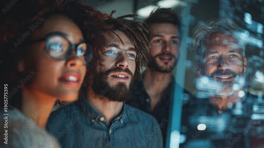 Fototapeta premium Diverse team collaborating on project