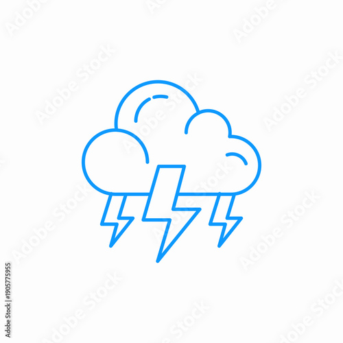 thunderstorm lightning cloud icon sign vector