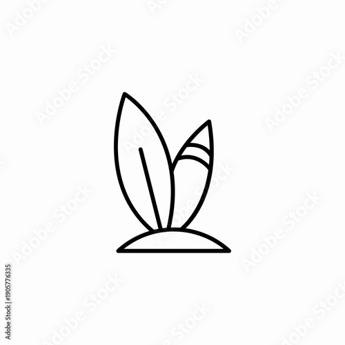 beach surf boards icon sign vector