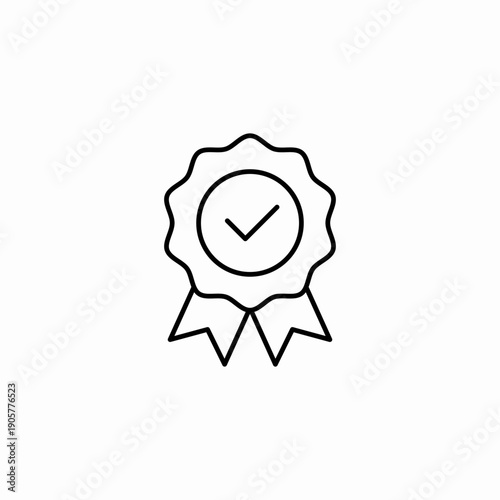 certified approved badge icon sign vector