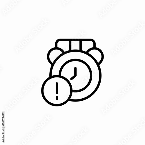 alarm time alert icon sign vector