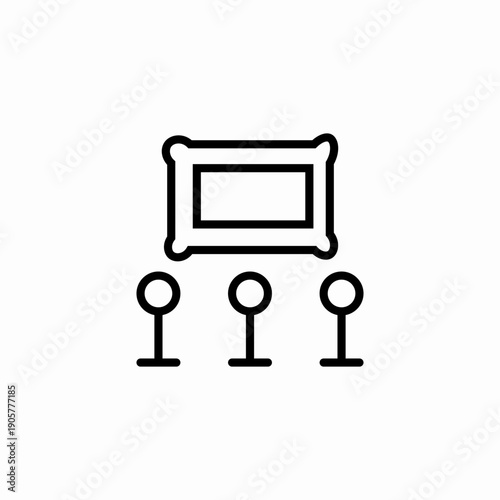 art gallery viewing icon sign vector