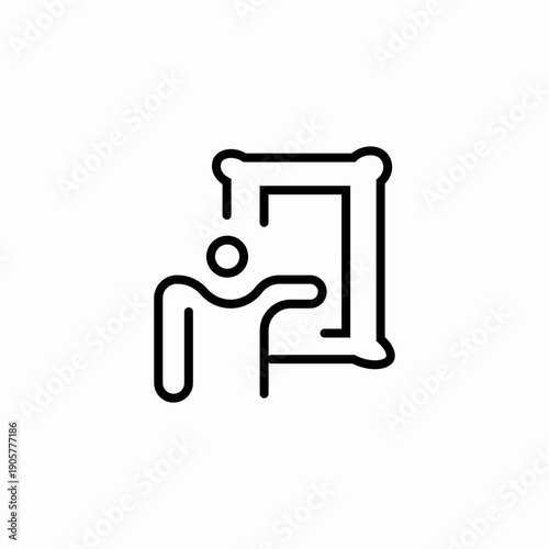 art gallery viewer icon sign vector