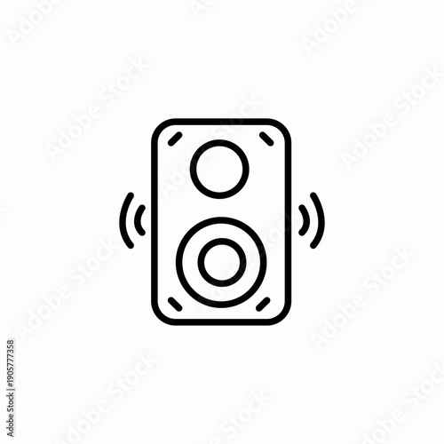 audio speaker music icon sign vector