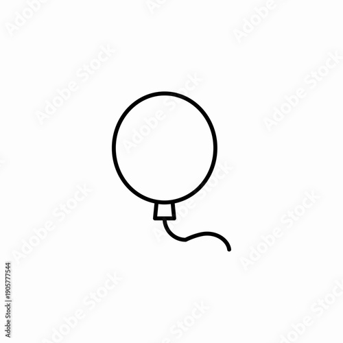 floating party balloon icon sign vector