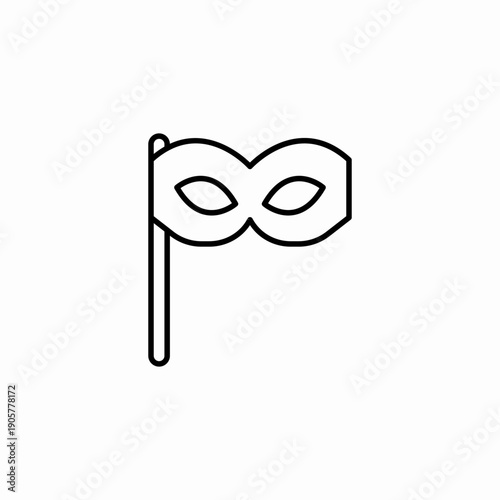 masquerade eye mask icon sign vector