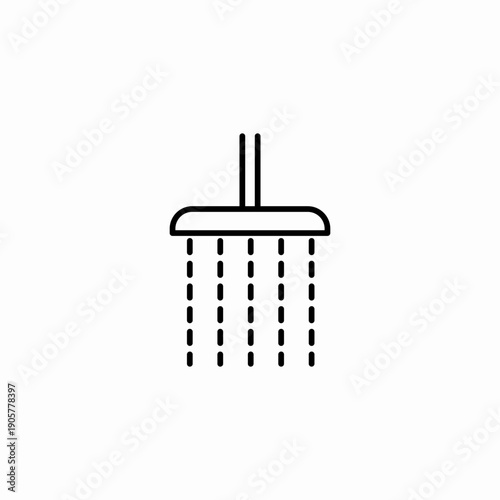 outdoor beach shower icon sign vector