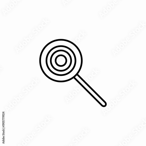 swirly round lollipop icon sign vector