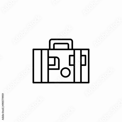 travel suitcase baggage icon sign vector