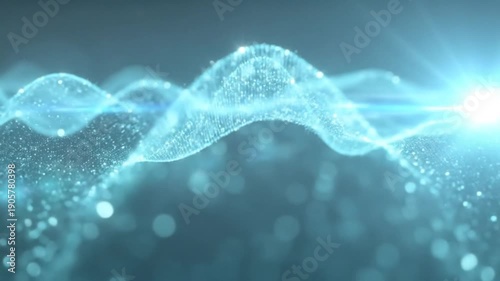 Abstract Digital Waveform Animation - A Mesmerizing Visual Journey.