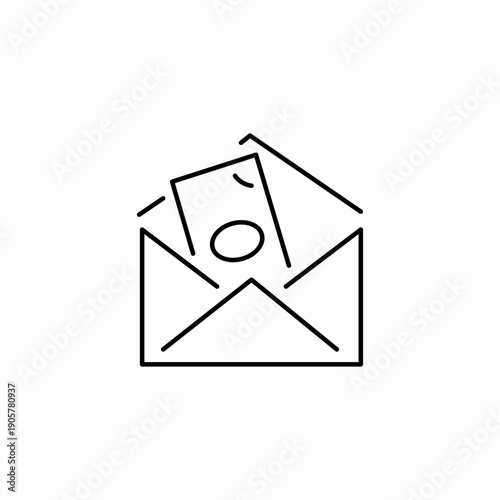 envelope cash payment icon sign vector