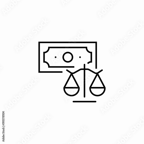 finance justice law icon sign vector