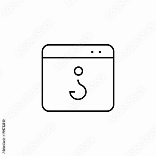 phishing scam website icon sign vector