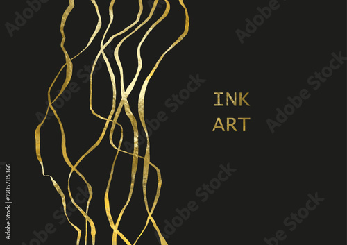 Abstract ink brush strokes in vector style, expressive minimal art for design, posters, branding, and modern layouts.
