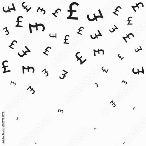 Falling British Pound Sterling Currency Pattern