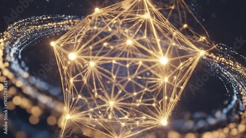 Abstract Geometric Network - A Visual Exploration of Connectivity and Innovation.