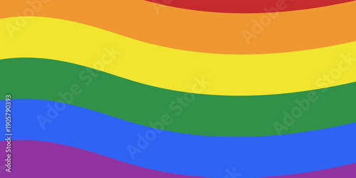 LGBT pride month rainbow colors wave flag colorful concept vector background