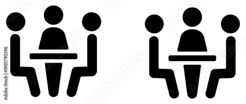 conference meeting teamwork icon set