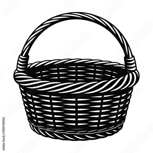 empty wicker basket