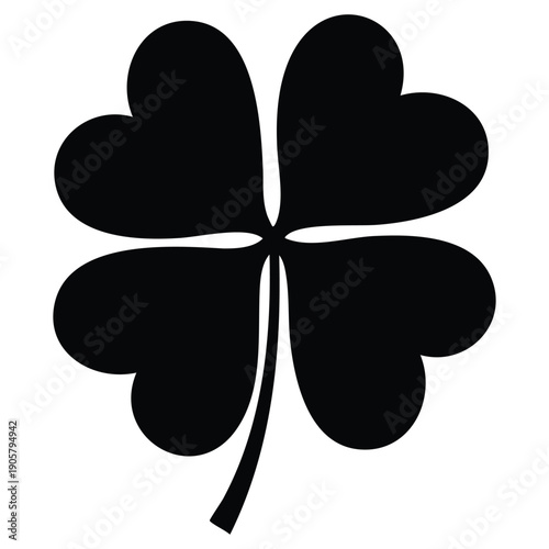 Four Leaf Clover Silhouette Lucky Graphic Shape
