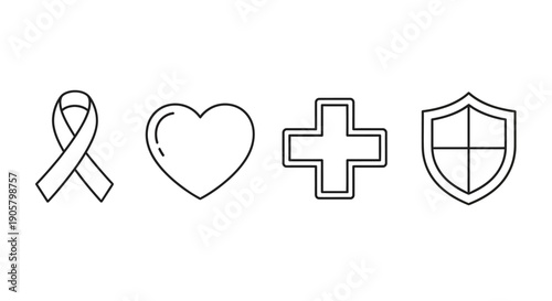 3D vector illustration of a red medical heart symbol with a health cross sign for hospital emergency aid and medicine design