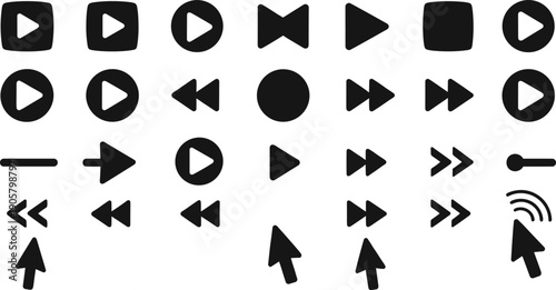 Media Player Interface Icon Set