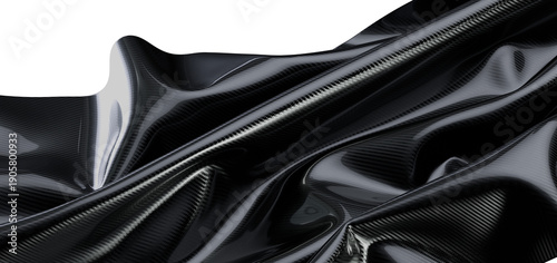 Close-up of sleek black car...