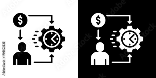 Efficiency Icon Set Vector Collection Isolated In Black And White