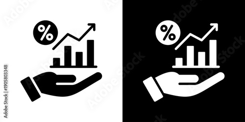 Dividend Icon Set Vector Collection Isolated In Black And White