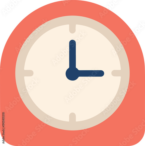 Minimalist alarm clock icon with clean design for timekeeping and scheduling