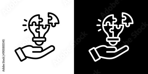 Problem Solving Icon Set Vector Collection Isolated In Black And White