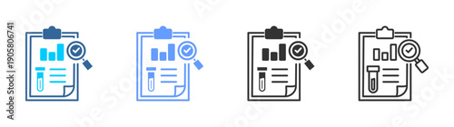 laboratory icon set multiple style collection