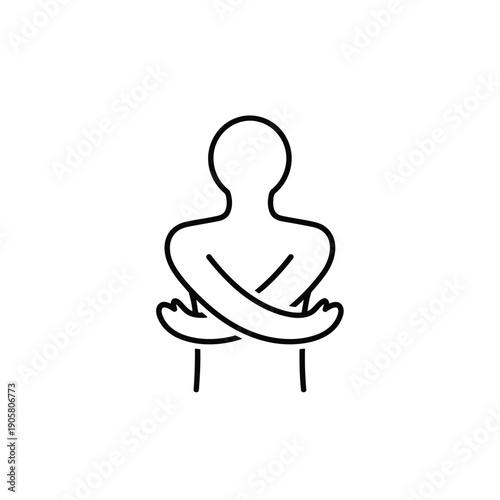 Person sitting in a meditative pose with legs crossed and hands resting on knees