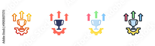 Competitive Icon Set Multiple Style