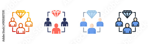 Vip Icon Set Multiple Style