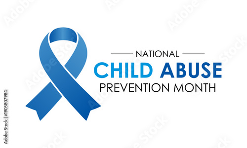 National Child Abuse Prevention Month with caring hands and heart elements, designed for awareness campaigns and social advocacy. Child silhouette with tear representing vulnerability, protection.