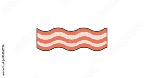 Delicious bacon strip illustration for culinary and breakfast themed designs