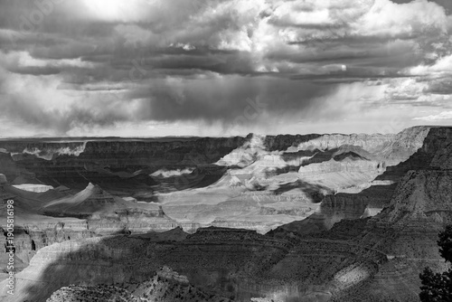 view to grand canyon in sunset