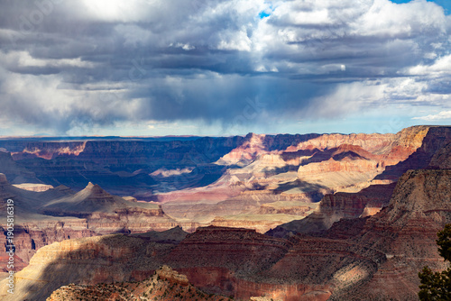 view to grand canyon in sunset