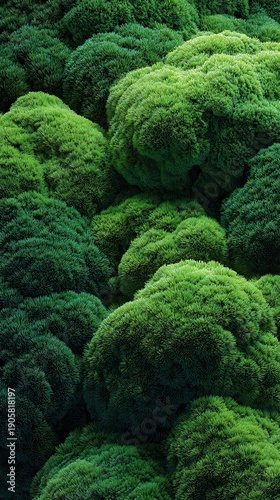 Green moss texture, soft and detailed, forest floor background