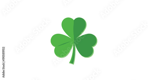 Vibrant green four leaf clover symbolizing good luck and fortune, Generative AI.