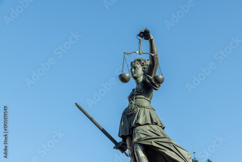 Wallpaper Mural statue of lady justice - Justitia -in Frankfurt with scale and swordv Torontodigital.ca