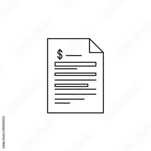 A document with a dollar sign symbolizing financial or monetary information