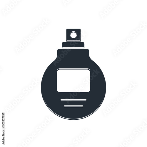 Black Perfume icon isolated on white background. Vector