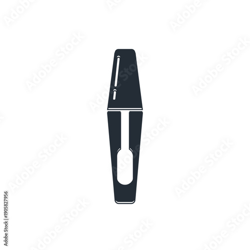 Black Mascara brush icon isolated on white background. Vector
