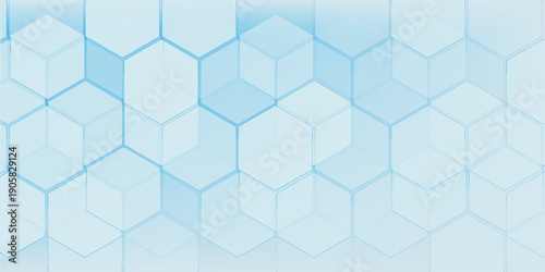 Abstract blue hexagon banner background. Eps10 vector