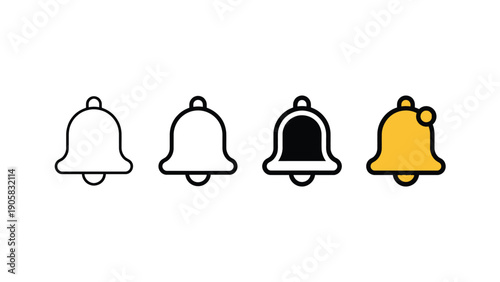 Bell Icons in Different Colors and Styles