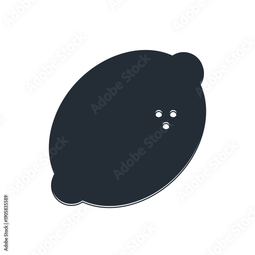 Black Casino slot machine with lemon symbol icon isolated on white background. Gambling games. Vector